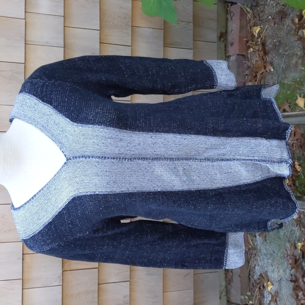Habitat black grey v neck tunic sweater medium